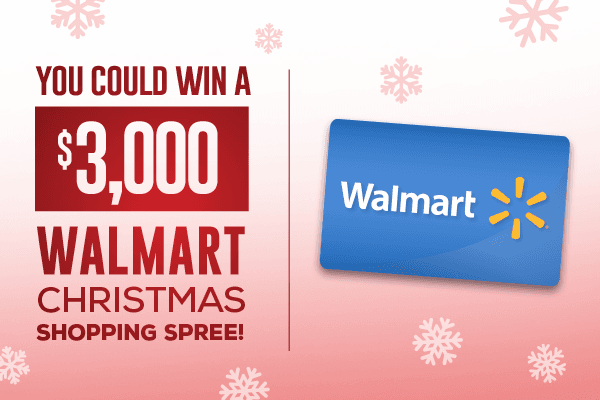 You Could Win a $3,000 Walmart Christmas Shopping Spree