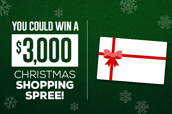 You Could Win A $3,000 Christmas Shopping Spree