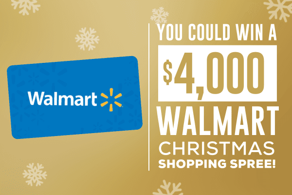 You Could Win a $4,000 Walmart Christmas Shopping Spree