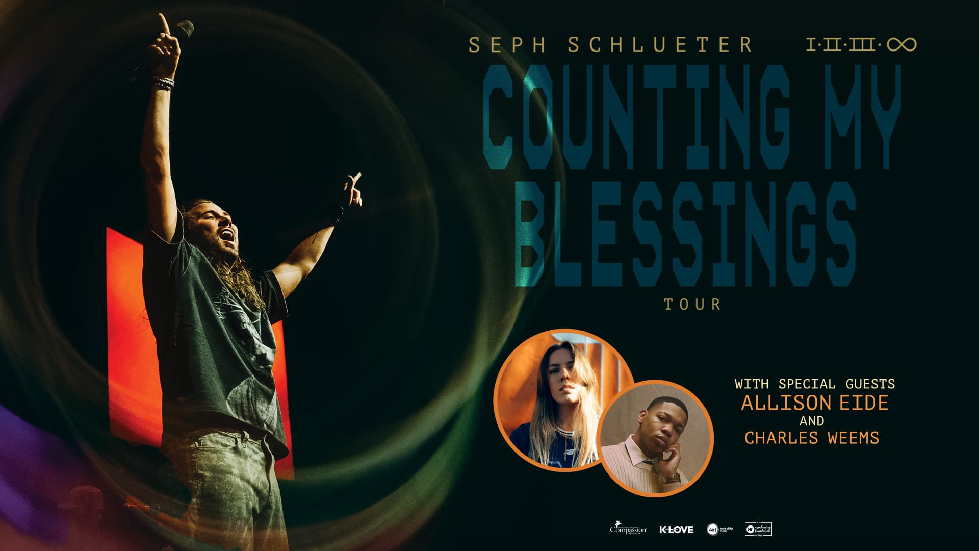 The Counting My Blessings Tour with Seph Schlueter and special guests Allison Eide and Charles Weems