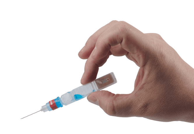Pre-filled vaccine syringe 