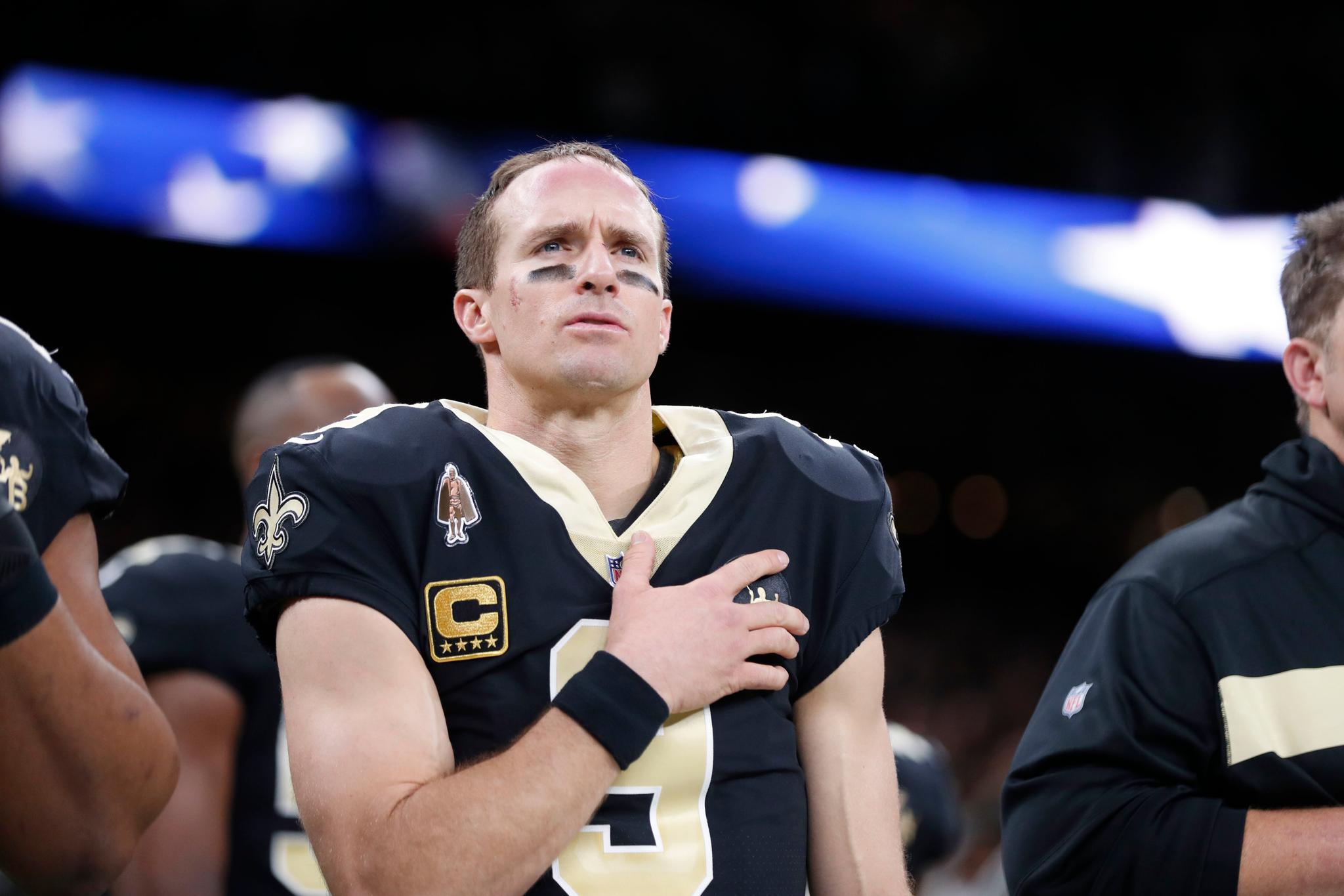 Drew Brees says he will always stand for the anthem