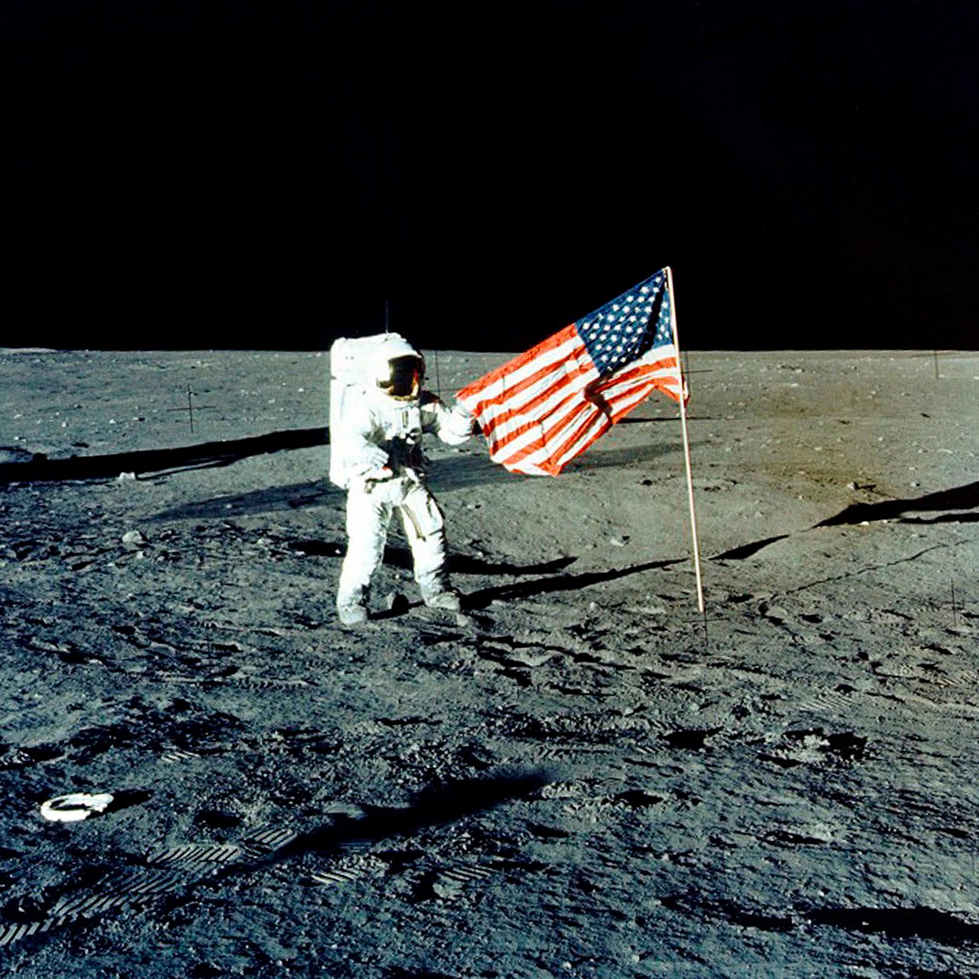 NASA, Apollo 12 mission Commander Charles P. "Pete" Conrad on moon