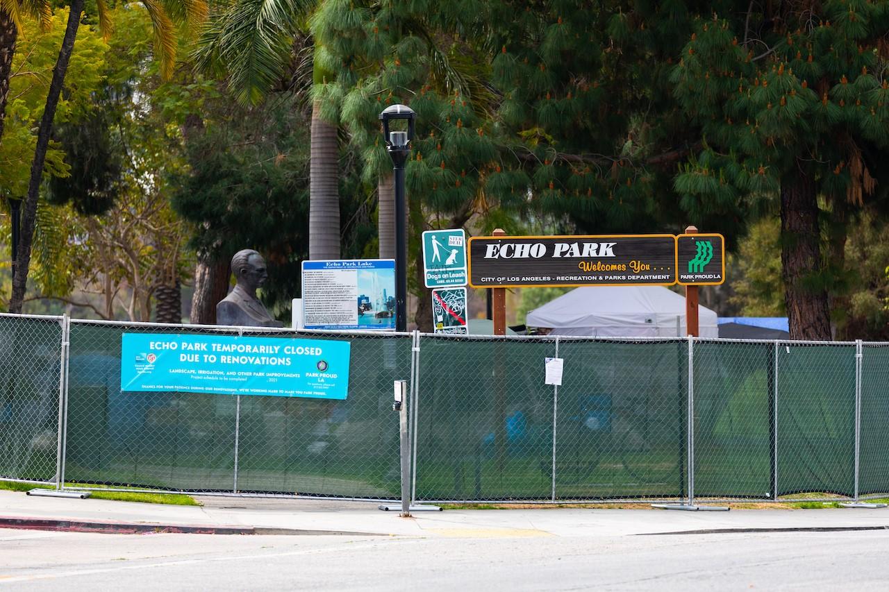 Homeless encampment in Los Angeles' Echo Park cleared and closed